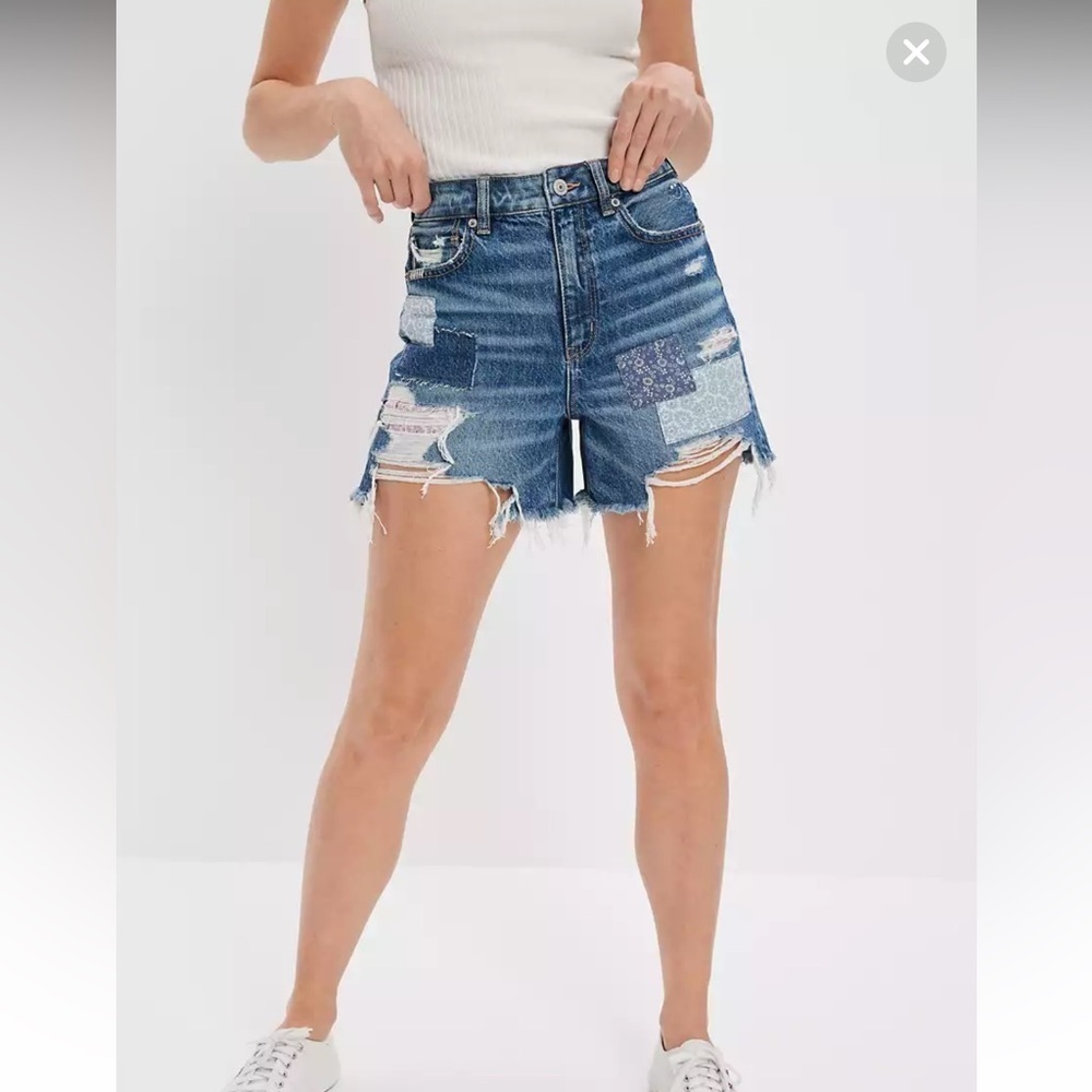 American Eagle Patchwork Highest Rise 90’s Boyfri… - image 1